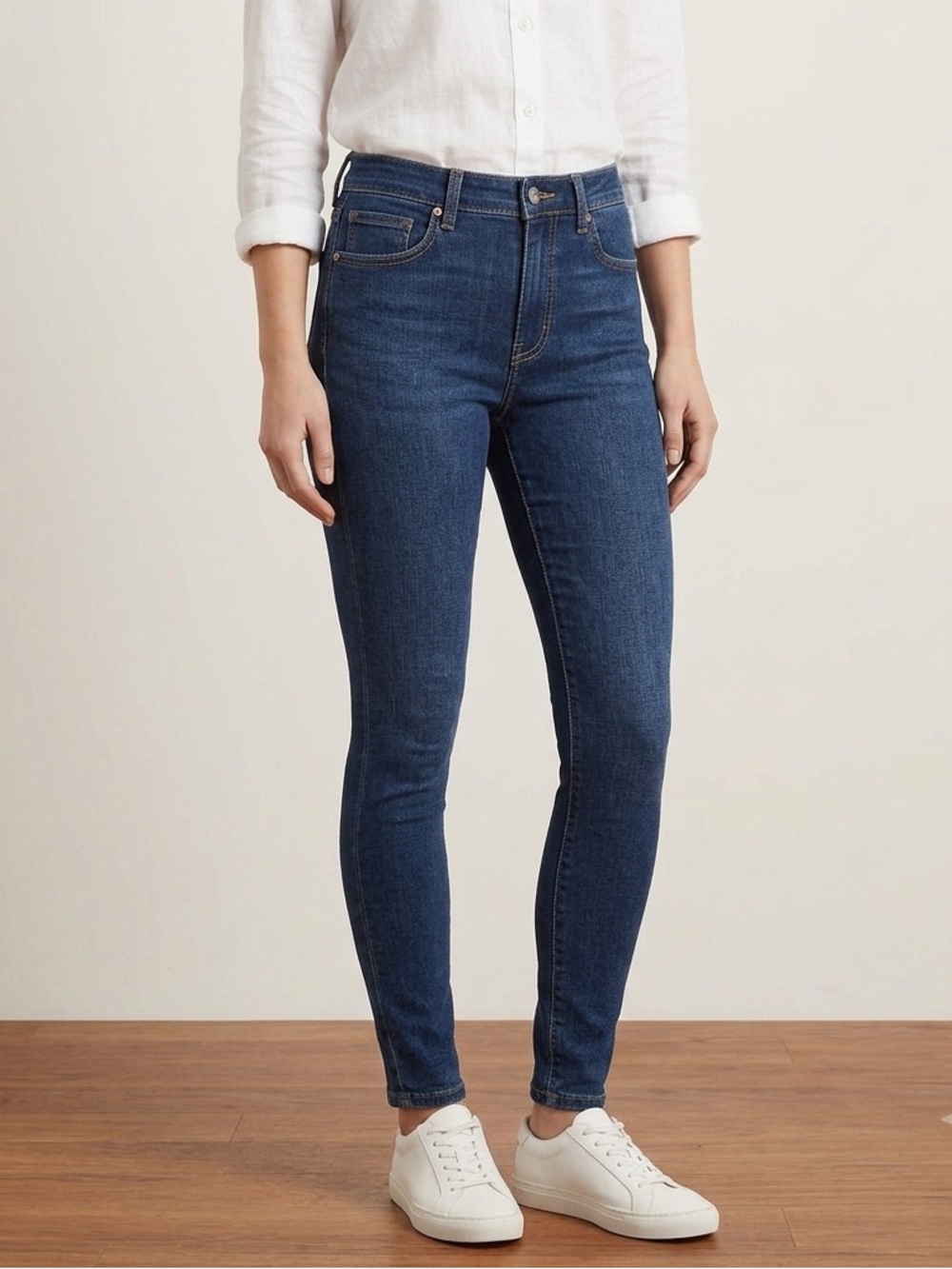 Universal Thread Women's Dark Blue Skinny Jeans, High Rise Jeggings, Size 4/27S